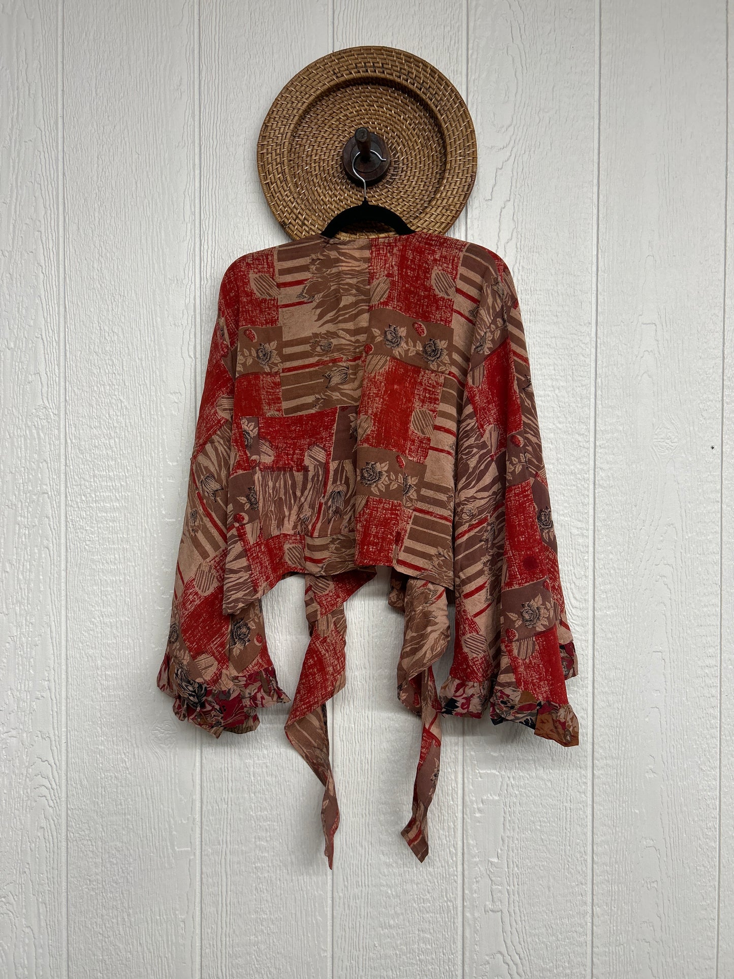 Crepe Sari Zeppelin Crop Shrug 0426 165