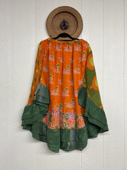 Pareo Kantha Wild Rose Skirt 0426 127