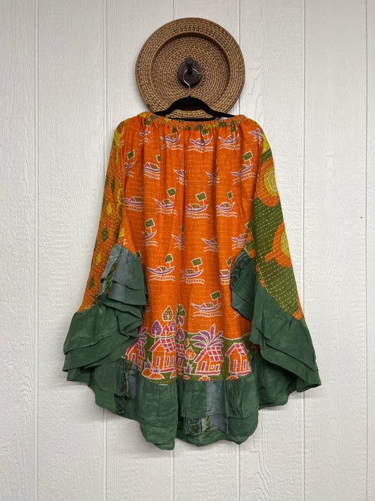 Pareo Kantha Wild Rose Skirt 0426 127