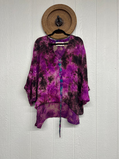 Crepe Sari Hi Lo Butterfly Top 0726 012