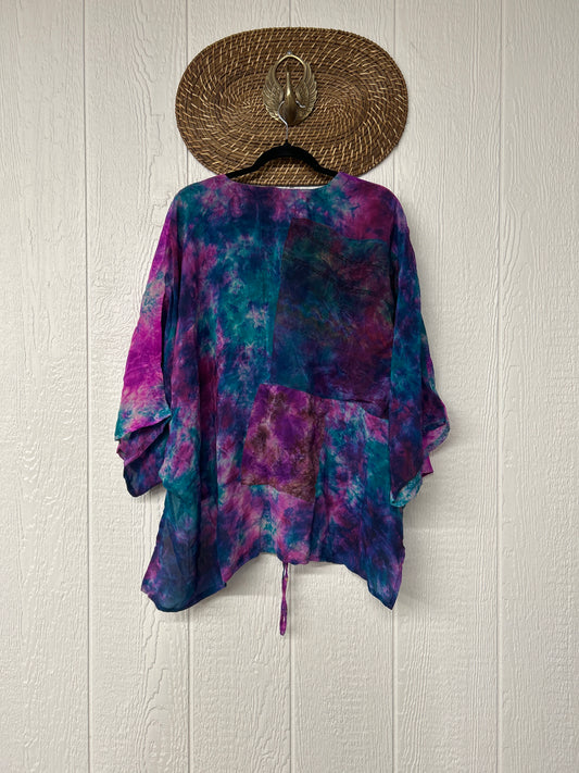 Crepe Sari Hi Lo Butterfly Top 0726 232
