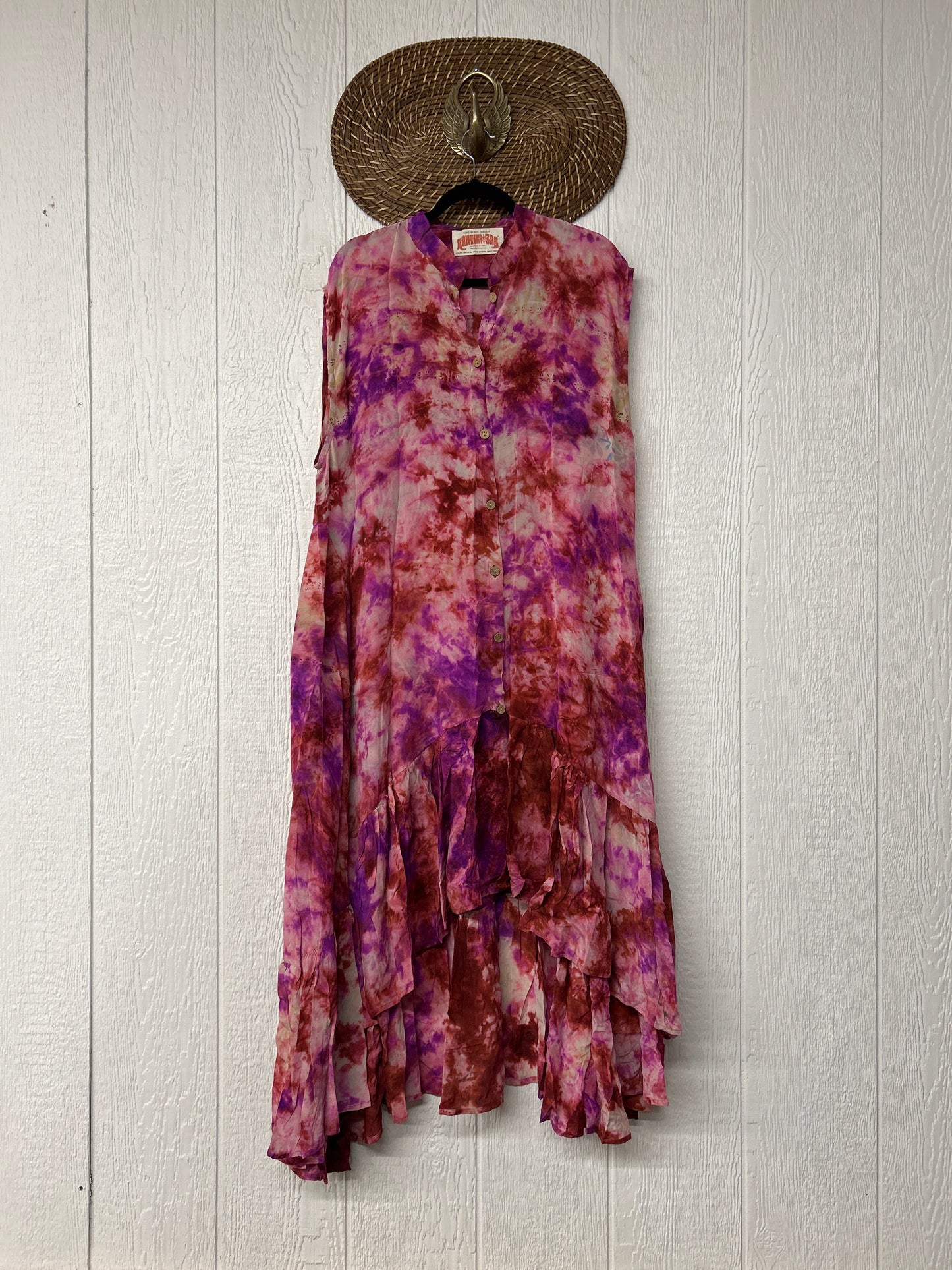 Crepe Sari Summer Dahlia Duster 0726 051