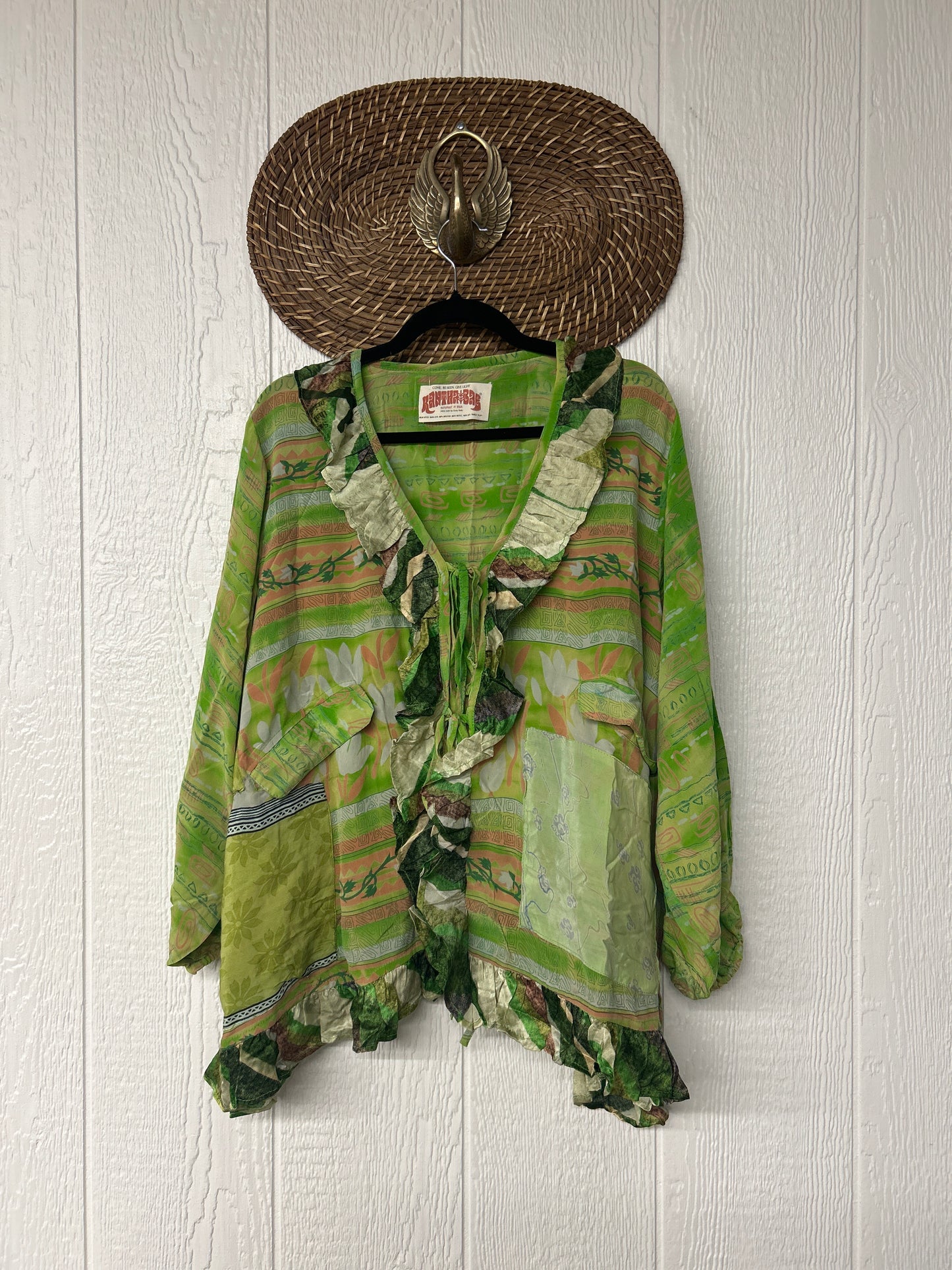 Crepe Sari Ruffle Daisy Blouse 0226 239