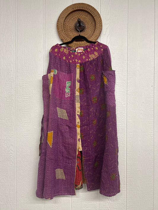 Pareo Kantha Butterfly Cargo Skirt 0426 188