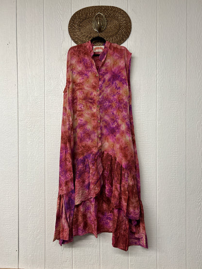 RETAIL Crepe Sari Summer Dahlia Duster 0726 115