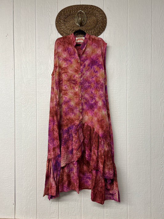 RETAIL Crepe Sari Summer Dahlia Duster 0726 115