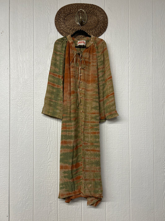 Crepe Sari Woodstock Duster Dress 0226 007