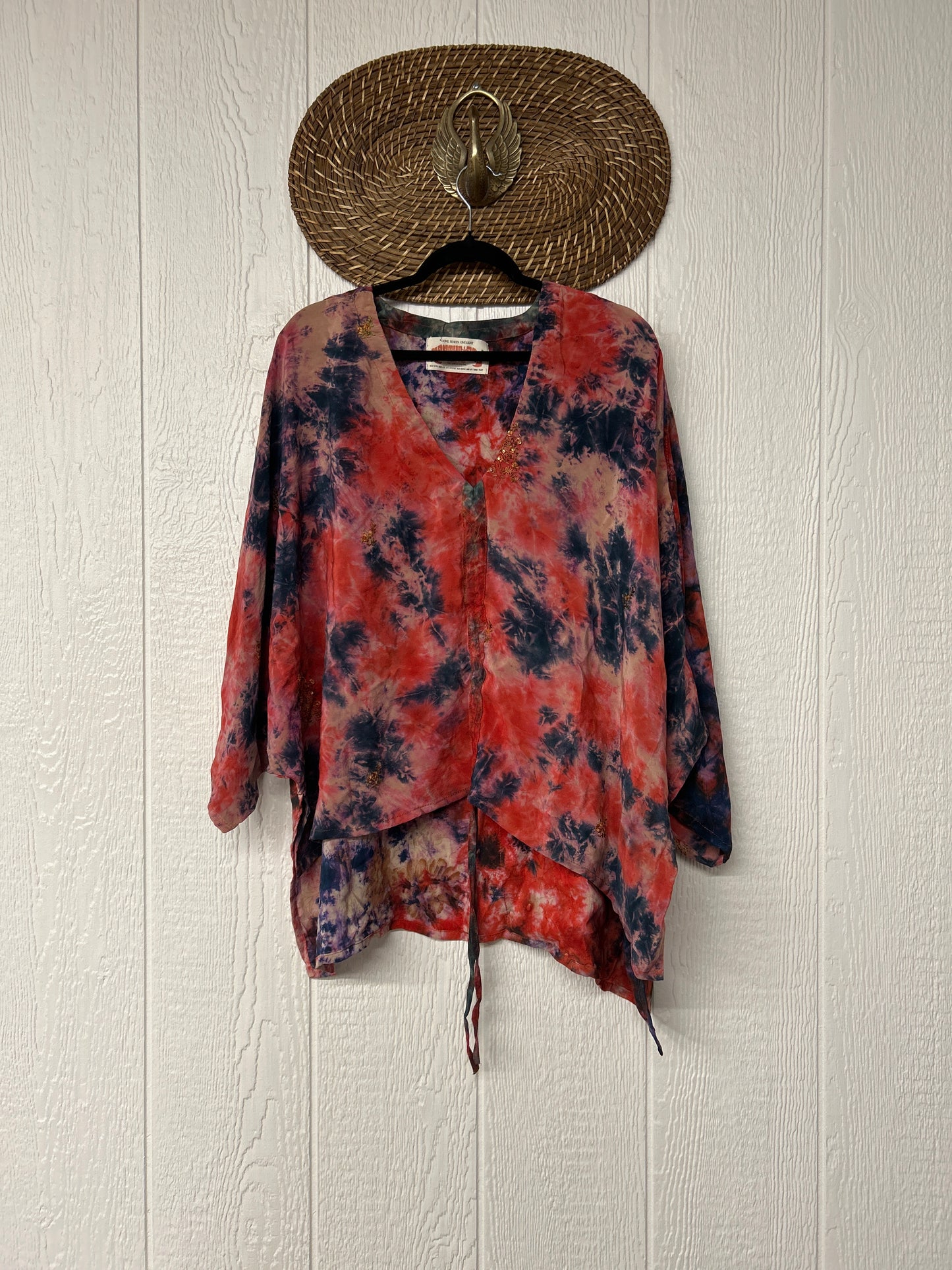 Crepe Sari Hi Lo Butterfly Top 0726 168
