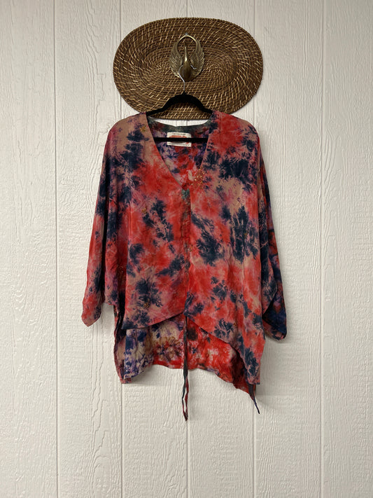 Crepe Sari Hi Lo Butterfly Top 0726 168