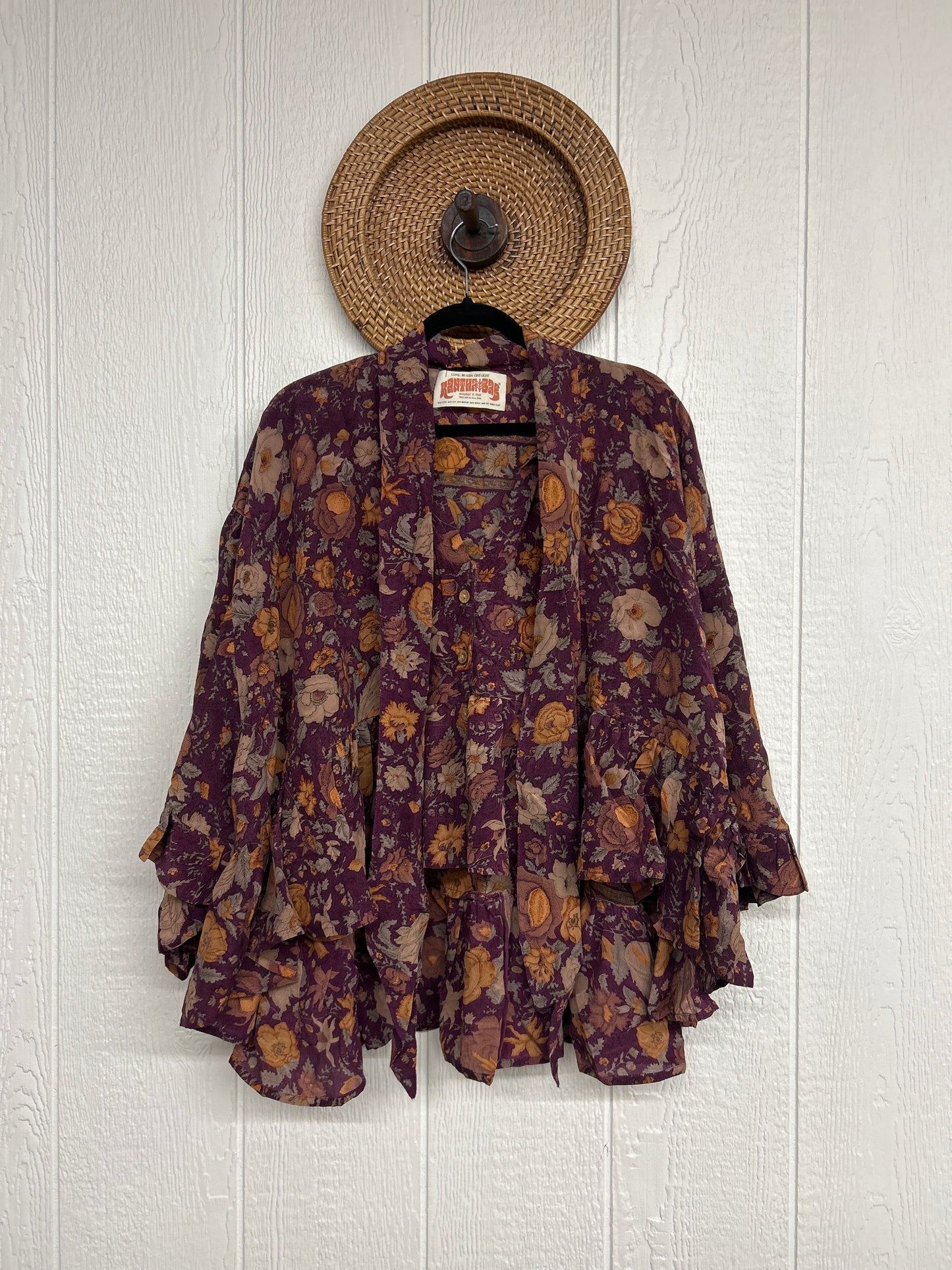 RETAIL Crepe Sari Wild Rose Top 0426 239