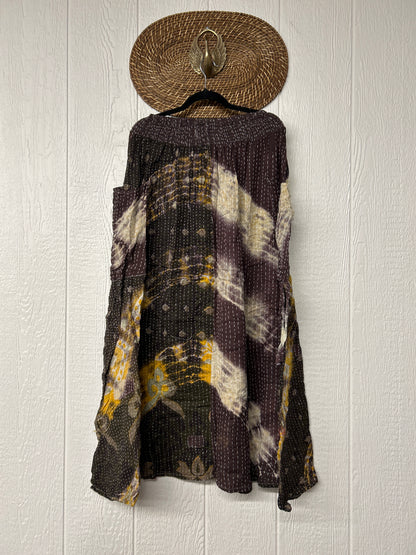 Pareo Kantha Butterfly Cargo Skirt 0526 014