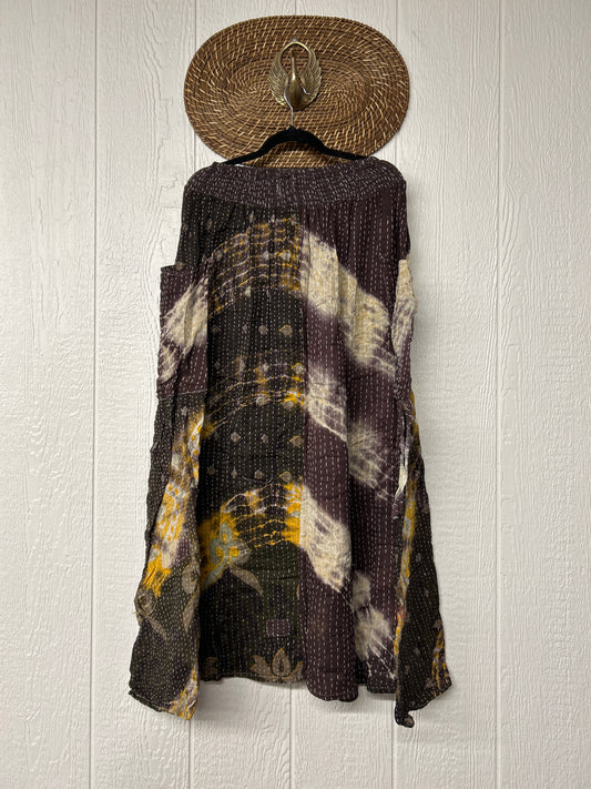 Pareo Kantha Butterfly Cargo Skirt 0526 014