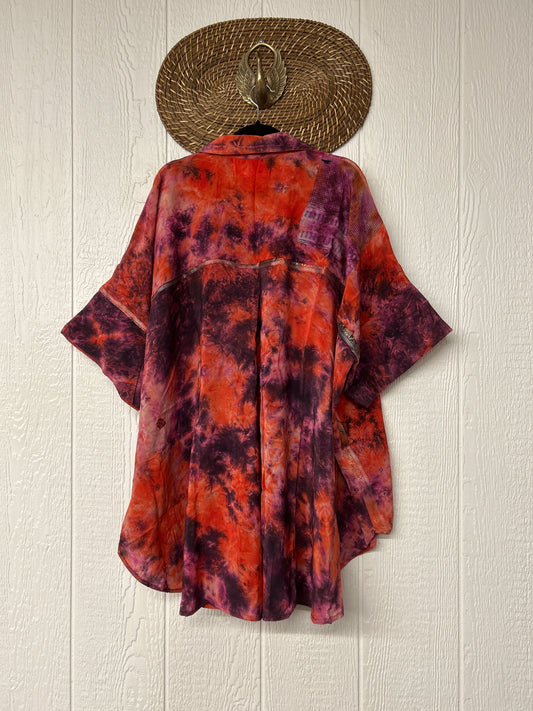Crepe Sari Free To Be Button Down 0626 035