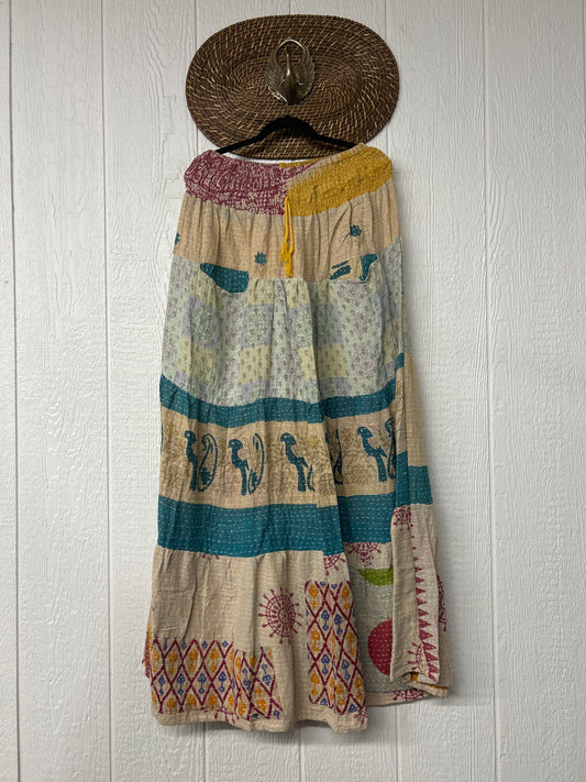 Pareo Kantha Lotus Maxi Skirt 0826 124