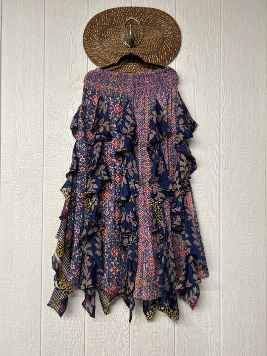 Pareo Kantha Willow Maxi Skirt 0826 182