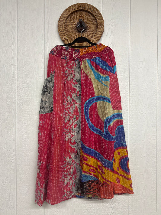 Pareo Kantha Butterfly Cargo Skirt 0426 203