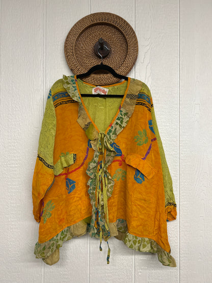 Crepe Sari Ruffle Daisy Blouse 0226 161