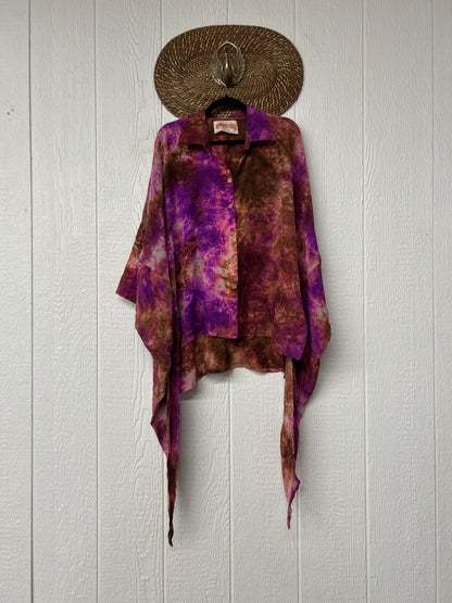 Crepe Sari Summer Nirvana Button Down 0626 015