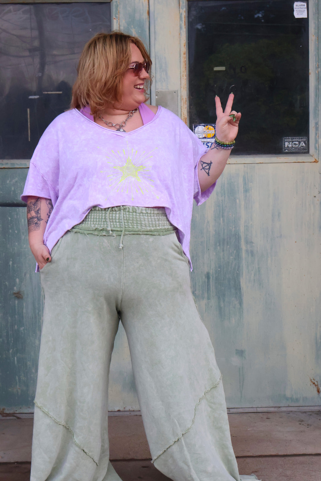 KB Dream Wide Leg Pants - Sage