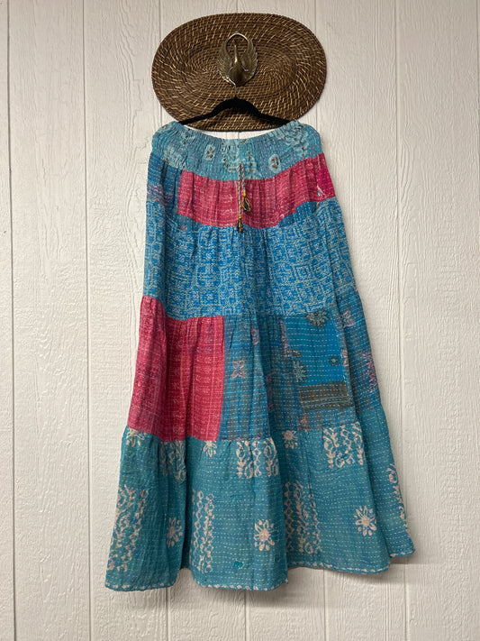 Pareo Kantha Lotus Maxi Skirt 0826 179
