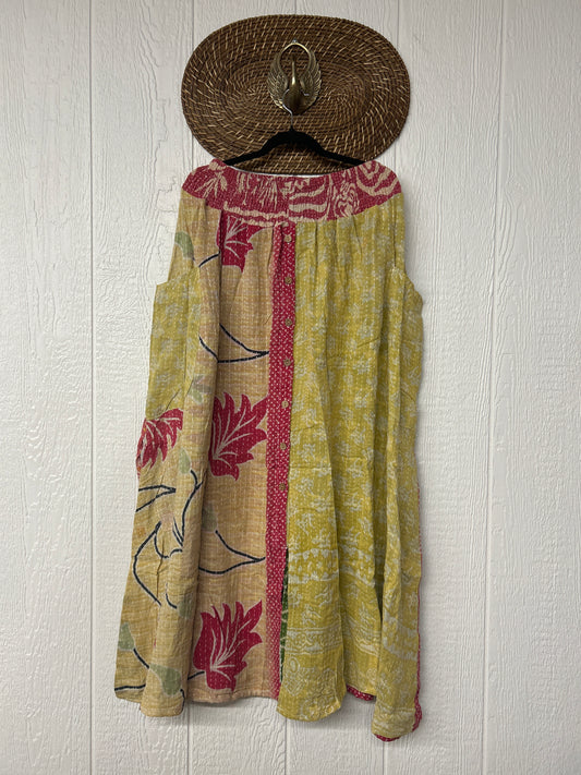 Pareo Kantha Butterfly Cargo Skirt 0426 014