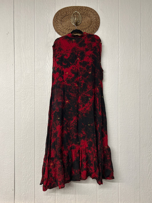 RETAIL Crepe Sari Summer Dahlia Duster 0726 105