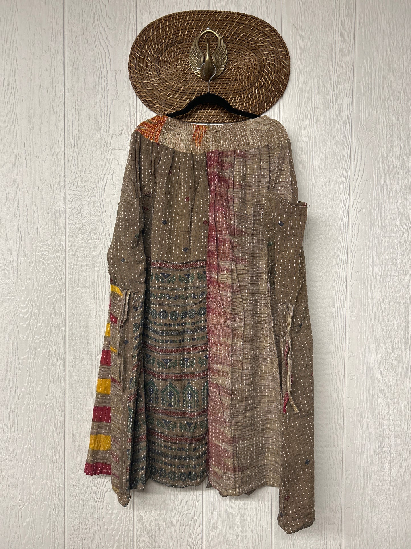 Pareo Kantha Butterfly Cargo Skirt 0426 096