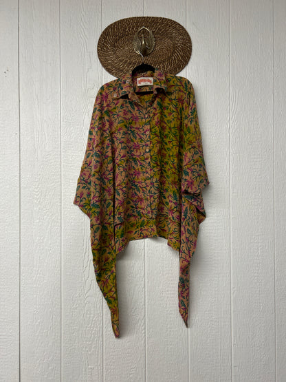 Crepe Sari Summer Nirvana Button Down 0626 156