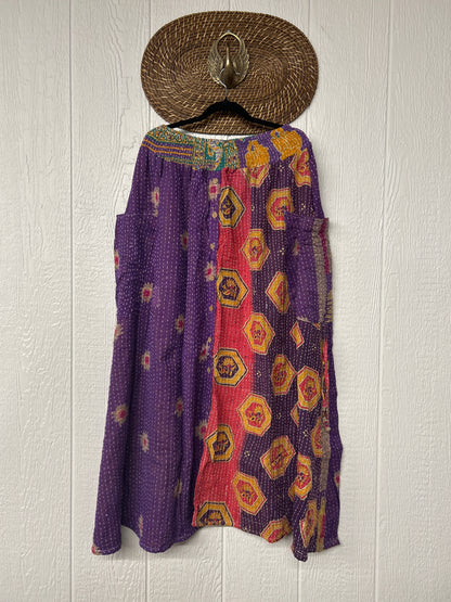 Pareo Kantha Butterfly Cargo Skirt 0426 006