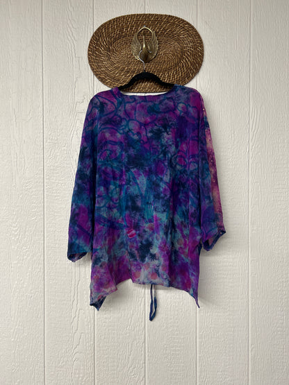 Crepe Sari Hi Lo Butterfly Top 0726 143