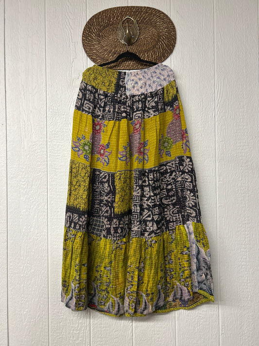 Pareo Kantha Lotus Maxi Skirt 0826 130