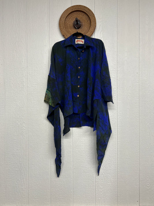Crepe Sari Summer Nirvana Button Down 0626 251