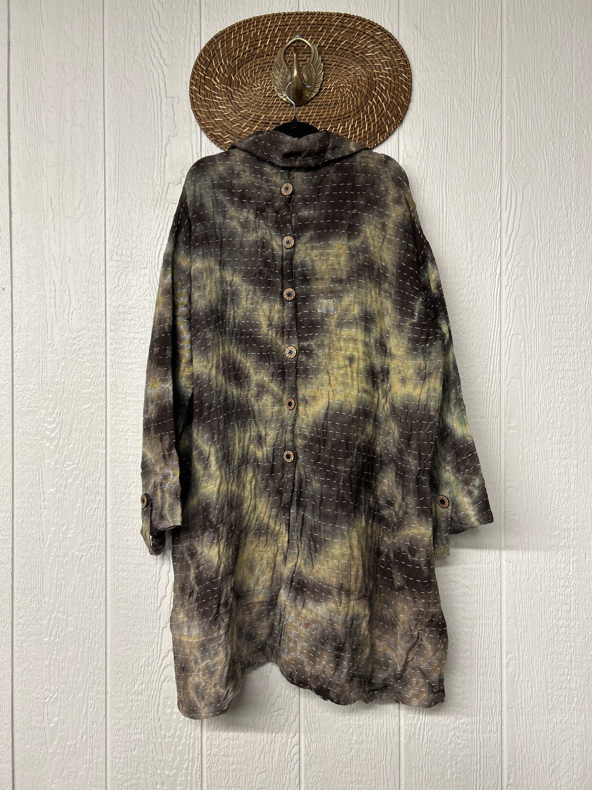 Aura Edit Koverlet Button Down Trench Coat 1026 039