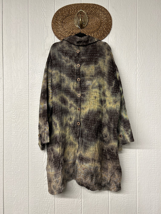 Aura Edit Koverlet Button Down Trench Coat 1026 039