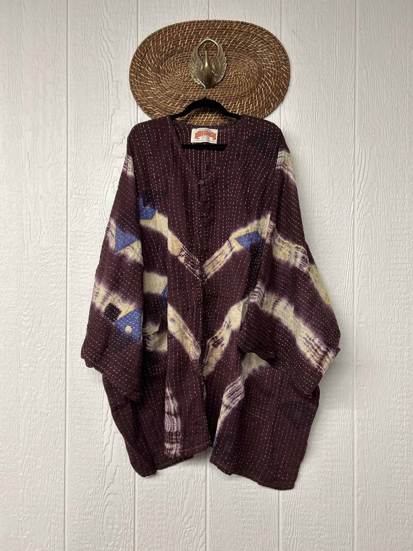 RETAIL Pareo Kantha Gaia Button-Down Kimono 0526 026