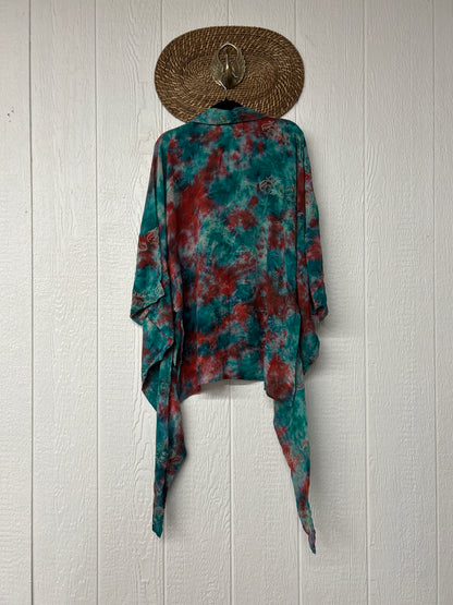 Crepe Sari Summer Nirvana Button Down 0626 040