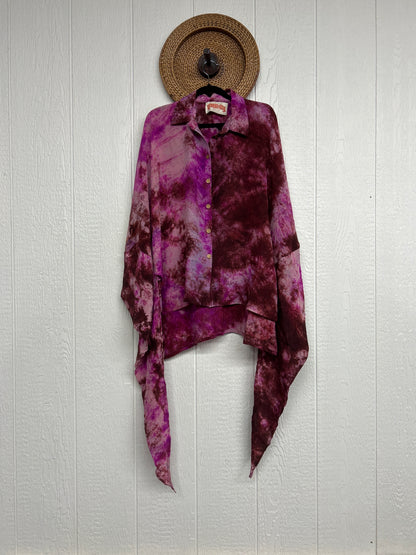 Crepe Sari Summer Nirvana Button Down 0626 209