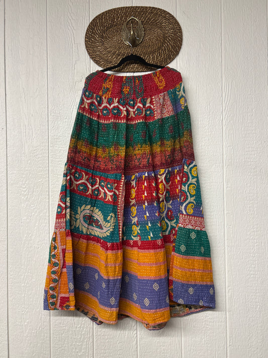 Pareo Kantha Lotus Maxi Skirt 0826 138