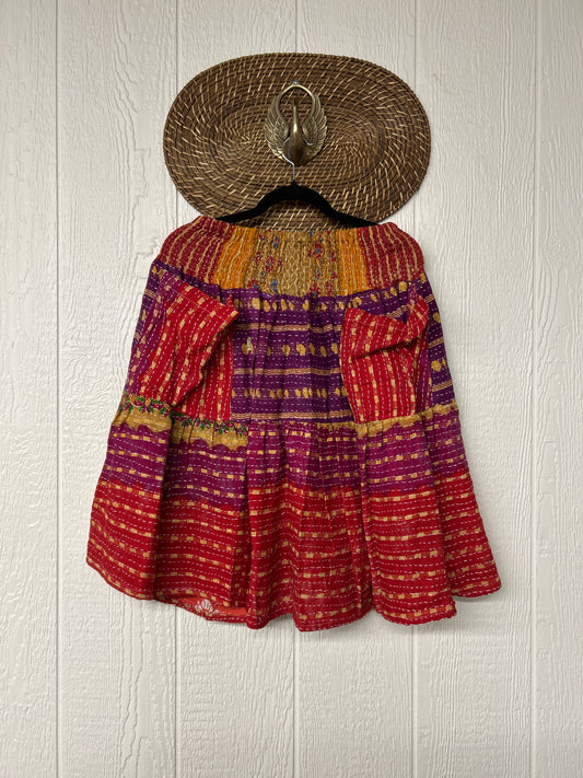 Pareo Kantha Meadow Skirt 0826 186