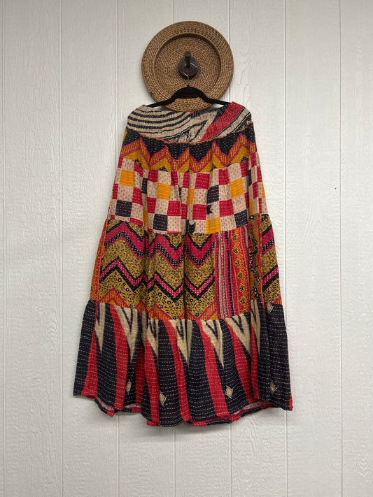 Pareo Kantha Lotus Maxi Skirt 0826 003