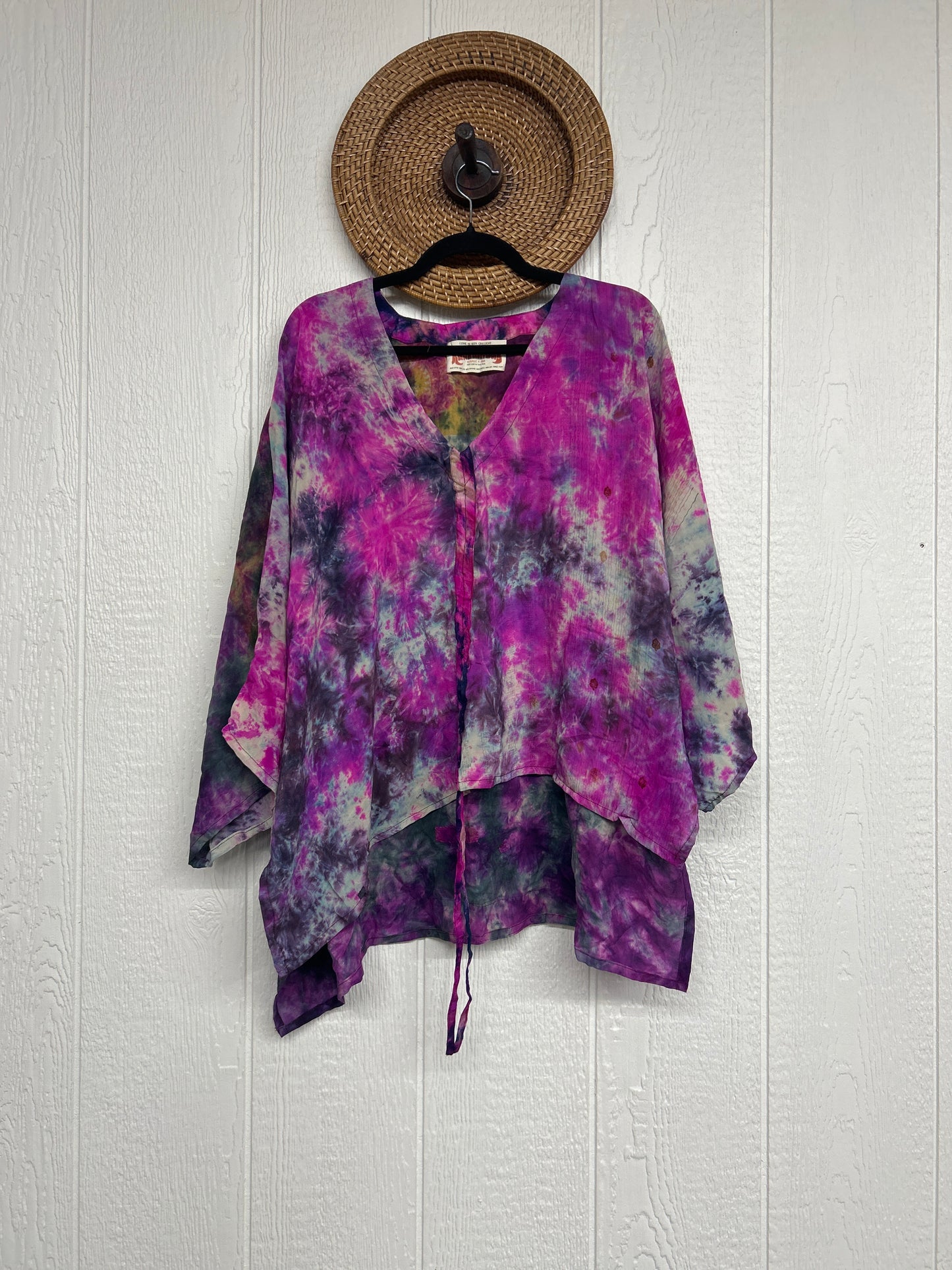 Crepe Sari Hi Lo Butterfly Top 0726 009