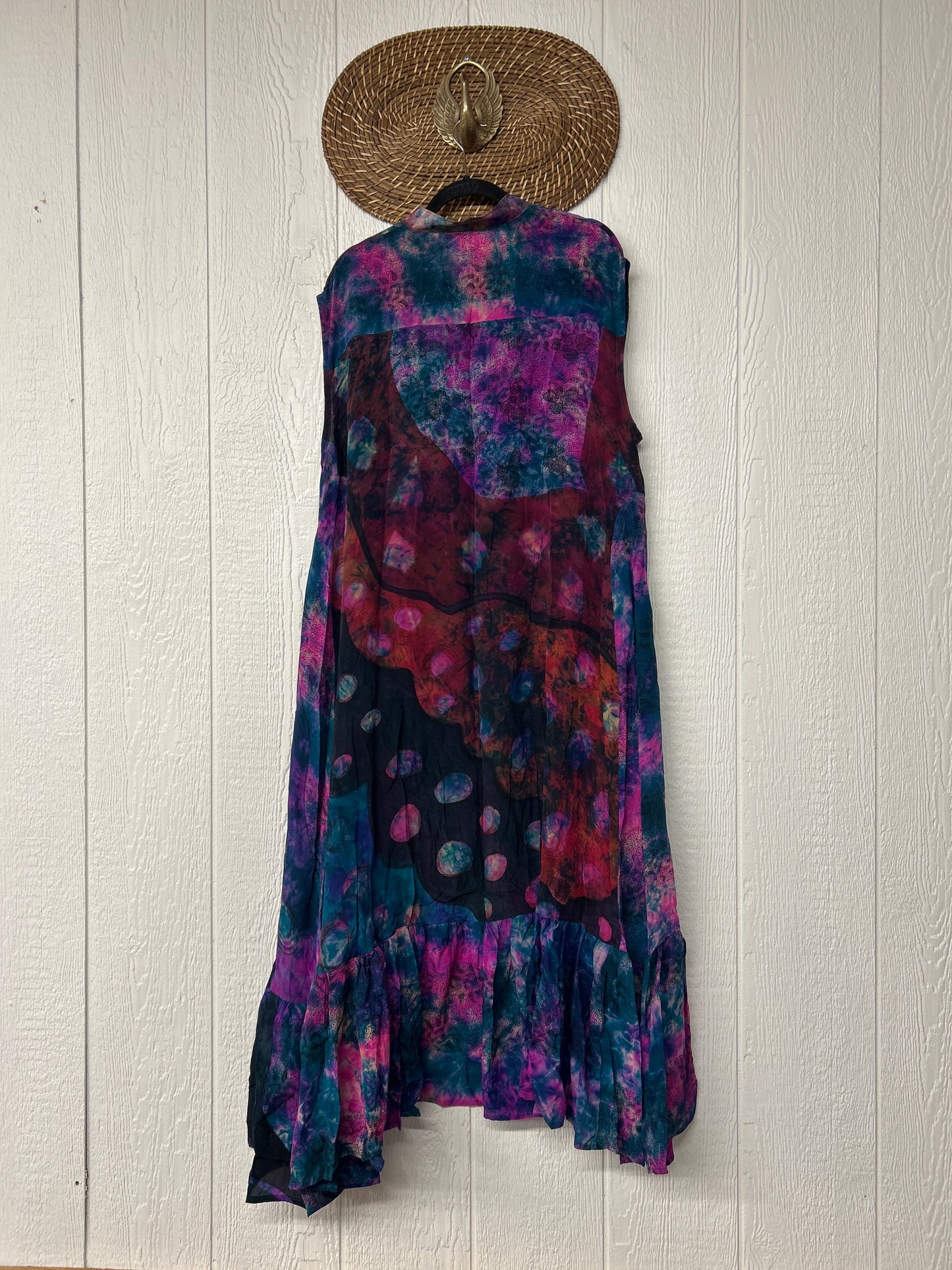 RETAIL Crepe Sari Summer Dahlia Duster 0726 113