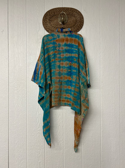 Crepe Sari Summer Nirvana Button Down 0626 187