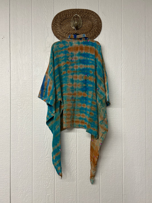 Crepe Sari Summer Nirvana Button Down 0626 187