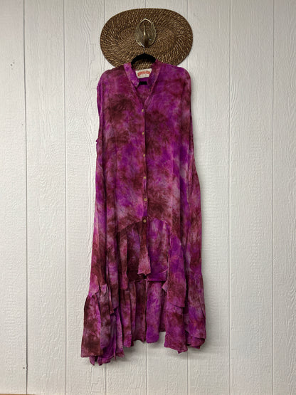 Crepe Sari Summer Dahlia Duster 0726 134