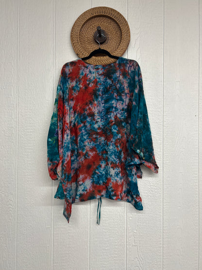 Crepe Sari Hi Lo Butterfly Top 0726 123