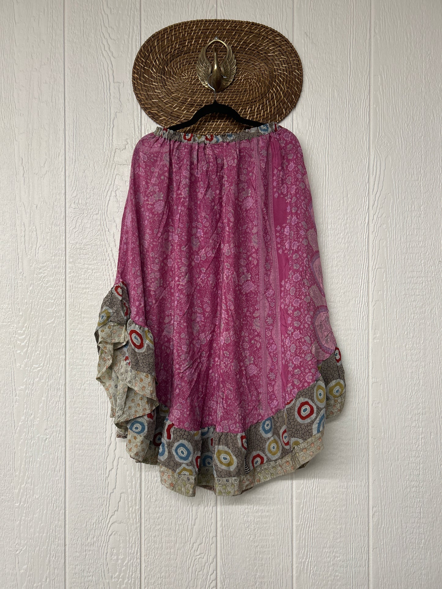 Crepe Wild Rose Skirt 1025 024