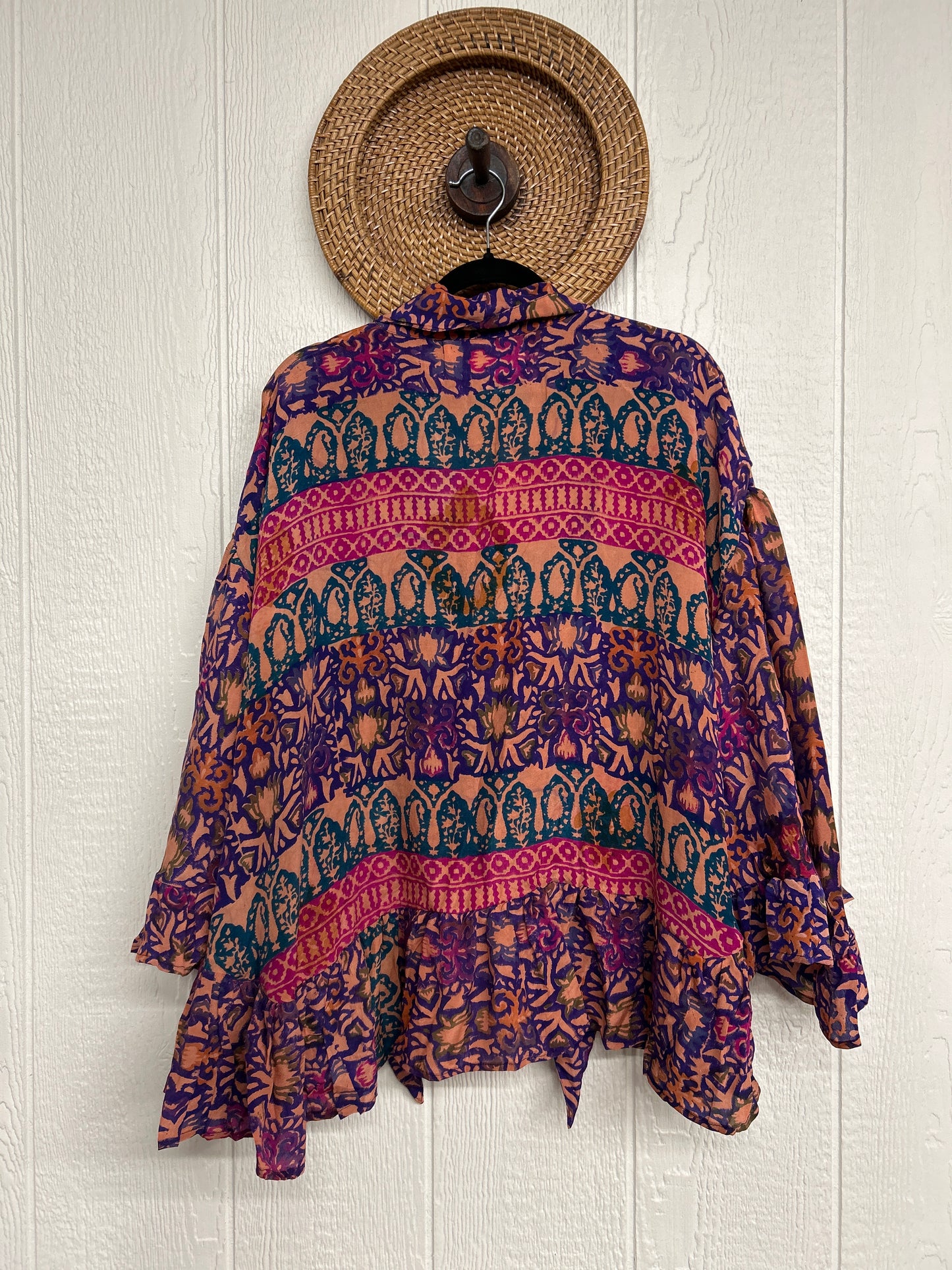 Crepe Sari Wild Rose Top 1225 049