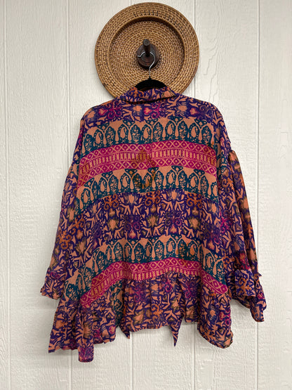 Crepe Sari Wild Rose Top 1225 049