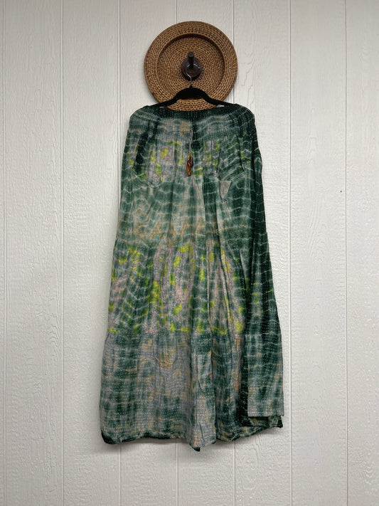 Pareo Kantha Lotus Maxi Skirt 0826 081